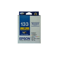 Epson 133, Genuine, Standard Capacity, DURABrite Ultra, 5x Ink Cartridge Value Pack