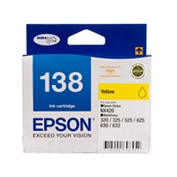 Epson 138 High Capacity YELLOW Ink Cartridge, DURABrite Ultra, High Yield