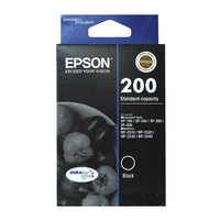Epson 200 Standard Capacity Black Ink Cartridge,  Pigment, DURABrite Ultra, Epson