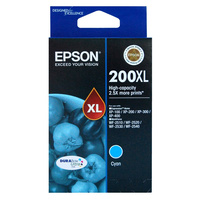 Epson 200XL Genuine High Capacity DURABrite Ultra Cyan High Yield Ink Cartridge,  (up to 450 pages)