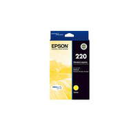 Epson 220 Yellow Ink Cartridge; Standard Capacity; C13T293492, DURABrite Ultra
