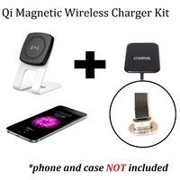 Kome C301 QI Magnetic Wireless Desk Charger + Kome B106 Qi Wireless Receiver Module for Android Phones Micro USB