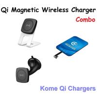 Kome Wireless QI Car C102 and Desk C301 Charger and B101 Qi Receiver Module for iPhone 4 5 6 7