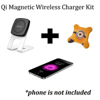 Kit Kome C301 Quick Charger QC 2.0 Magnetic Wireless Qi Desk Phone Charger +  S3 Magnetic Patch Sticker