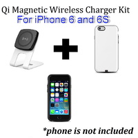 Kome C301 QI Magnetic Wireless Desk Charger + Kome W47 Wireless Qi Case Cover for iPhone 6 / 6S (4.7 inch)