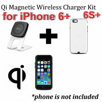 Kome C301 QI Magnetic Wireless Desk Charger + Kome Qi Wireless Case Cover Lightning Connector for iPhone 6+ & 6S+