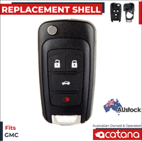 Acatana Remote Flip Car Key Shell Case Blank Fob 4 Button for GMC Terrain 2010 - 2013