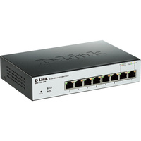 D-Link DGS-1100 Series Gigabit EasySmart 8-Port PoE Network Switch