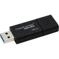Kingston USB Flash Drive 16GB DataTraveler  Memory Stick USB 3.0 Black