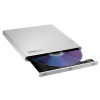 Lite-On eBAU108 External Slim USB 2.0 DVDRW (White), DVD+RW (8X), Weight: 220g