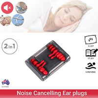 Silicone Ear Plugs Noise Cancelling Earplugs Soft Protector Study Sleep 2x Pairs