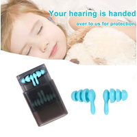 Noise Cancelling Earplugs Silicone Ear Plugs Sleep 2 Pairs  Snore  Study Soft