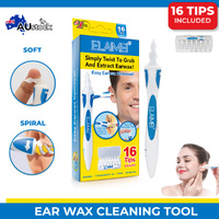 QTWIST Q GRIP Q TWIST EAR WAX CLEANING TOOL Cleaner Remover Earwax 16Pcs Soft