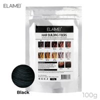 Elaimei Hair Loss Building Fibers Alopecia Keratin Thicker Concealer Treatment Black 100g Refill Bag