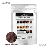 Elaimei Hair Loss Building Fibers Alopecia Keratin Thicker Concealer Treatment Dark Brown 100g Refill Bag