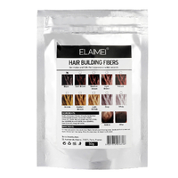Elaimei Hair Loss Building Fibers 50g Alopecia Keratin Thicker Concealer Treatment  - BLACK 50g