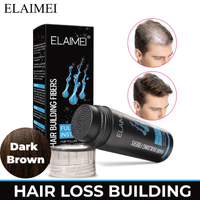 ELAIMEI Hair Loss Building Fibers 27.5g Alopecia Keratin Thicker Concealer Fiber Dark Brown Refill Bag
