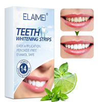 Elaimei Teeth Whitening Strips Gel Whitestrips 3D White Professional Effects Tooth Clean Dentist for Dental Bleaching Oral Instant Home