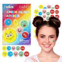 Elaimei Emoji Acne Pimple Patches Stickers Facial Removal Repair Lesions Hydrocolloid 60 pcs