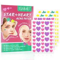 Elaimei Stars Hearts Acne Pimple Patches Stickers Facial Removal Repair Lesions Hydrocolloid 156pcs
