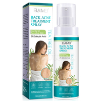 Elaimei Body Back Acne Treatment Spray Shoulder Anti Blemishes Skin Spots Repair Natural Tea Tree Oil 120ml