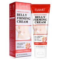 Elaimei Belly Firming Cream with Hibiscus & Honey Skin Tightening Anti-Aging Cellulite Body Lifting Butt Natural Moisturizing, 80ml