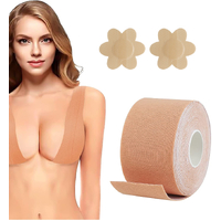 Elaimei Lift Boob Breast Tape Nipple Covers Push up Bra Invisible Boobytape for Large Breasts Waterproof Under Clothing Booby