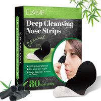 Elaimei Deep Cleansing Blackhead Pore Remover Strips Charcoal Nose Strips Face Peel Off Patches 80pcs