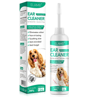 Elaimei Ear Cleaner Ultra Otic Pet Ear Fresh Liquid Drops for Dogs Cats Grooming Smell Odor Remover Ears Care Fungal Microbal