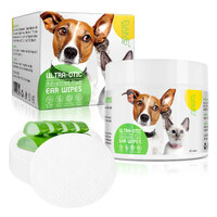 Ultra-Otic Pet Ear Cleaner Wipes for Dogs & Cats, 100pcs/pack