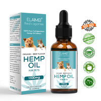 Elaimei 1500mg Pet Hemp Seed Oil for Dog Cat Organic Pain Relief Drops Joint Support Drops Health Natural Calm Aid Omega Supplement Better Sleep