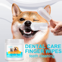 Pet Dental Care Finger Wipes for Dogs & Cats,  50pcs