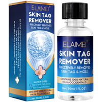 Elaimei Safe Skin Tag Remover Liquid Effective Mole Wart Removal Body Face Natural, 30ml