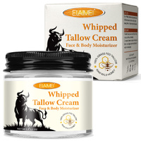 Elaimei Whipped Tallow Cream Moisturizing Grass-Fed Beef Tallow Balm Anti Aging Face Body Skin Care Hydration Natural, 60g