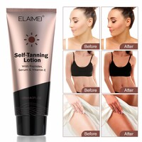 Elaimei Self Tanning Lotion Natural Tan Dark Bronze Action Argan Oil Jojoba Aloe Cream Light Medium Dark