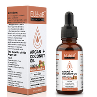 Elbbub Natural Argan Coconut Oil For Face Hair Skin Nails Reduces Wrinkles Improves Skin Moisturizer Great for Dry Scalp Split Ends Dry & Damaged Hair