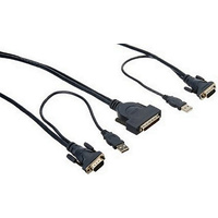 BELKIN OmniView Enterprise Series Dual Port USB KVM Cable, USB and 2xVGA Connector, 12ft 3.6Meters USB and 2xVGA Connector
