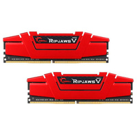 G.SKILL Ripjaws V Series 16GB Dual Channel Memory Kit  (8GBx2) DDR4 2666MHz PC4-21300 RAM CL15 XMP 2.0 Unbuffered Non-Ecc Red Aluminum Heat Spre