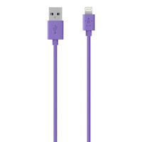 Belkin MIXIT UP Lightning to USB ChargeSync Cable, 1.2m, Purple, Iphone 5/5S/6, IPad 2, Ipod Touch 5