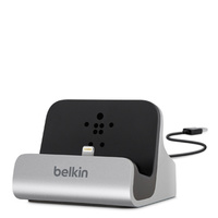 Belkin Docking Station Charge+ Sync Dock Cradle for iPhone 5/5c/5s/6, Silver