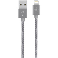 Belkin MIXIT Lightning to USB Charge Sync Braided Cable 1.2 m, Metallic Grey