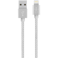 Belkin MIXIT Lightning to USB Charge Sync Braided Cable 1.2 m, Metallic Silver