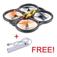 XIAO BAIMA T-SMART XBM-31 Big Size R/C Radio Control UFO Drone Quadcopter RTF + Astrotek AU Power Board 4-way Safety Switch