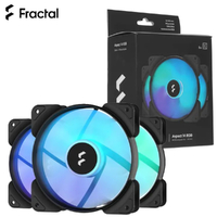 3x Computer Case Fan 140mm Fractal Design 14 PWM RGB Black Frame 3-Pack FD-F-AS1-1407