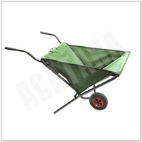 Lightweight Foldable Trolley One-Wheel Garden Wheelbarrow image