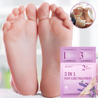 Aliver 3in1 Exfoliating Foot Peel MASK Baby Soft Feet Socks Hard Dead Skin Remover LAVENDER Smooth Care Milky