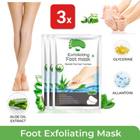 ALOE Exfoliating Foot Peel MASK Milky Soft Feet Hard Dead Skin Remover 3x pairs