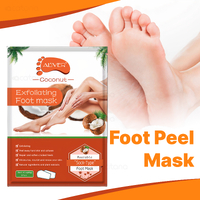 Aliver Exfoliating Foot Peel MASK Soft Feet Hard Dead Skin Remover Smooth Socks Coconut Natural Treatment