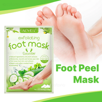 ALIVER Foot Peel Mask Exfoliating Callus Peel Soft Feet Removes Dead Skin Socks