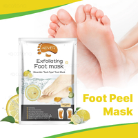 ALIVER Foot Peel Mask Exfoliating Callus Peel Soft Feet Removes Dead Skin Lemon